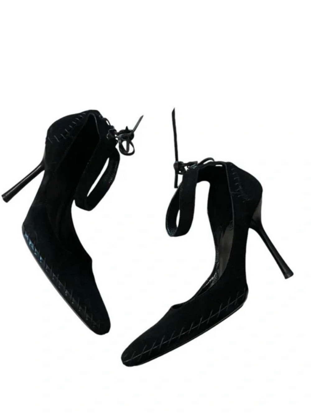 Gucci Tom Ford Suede Whipstitch Suede Leather Heels Sz 7B - Picture 7 of 16
